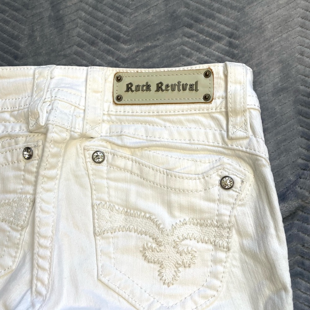Women’s Rock Revival Amy Capri Jeans White 26
